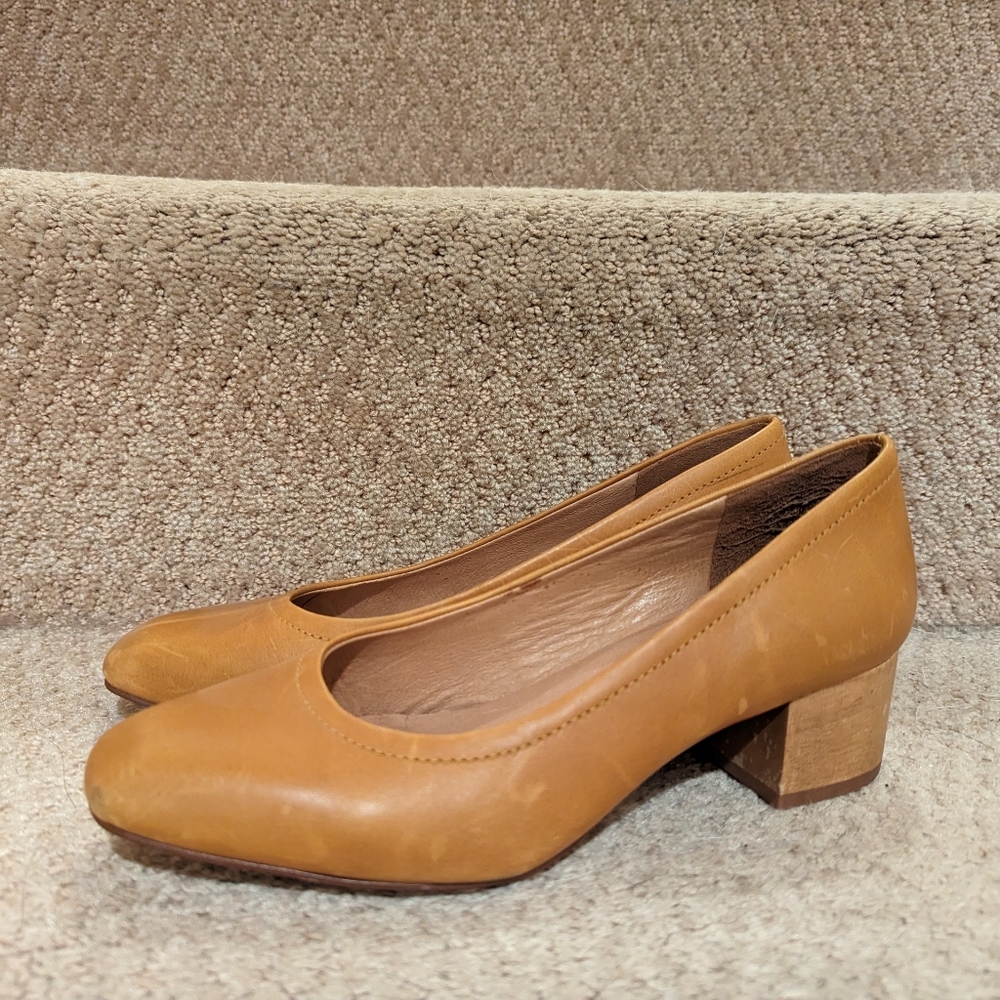 Madewell Raquel Pump in Leather, Size 6.5